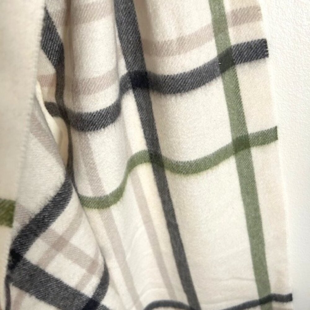 Charter Club  100% Cashmere Plaid Scarf- Unisex